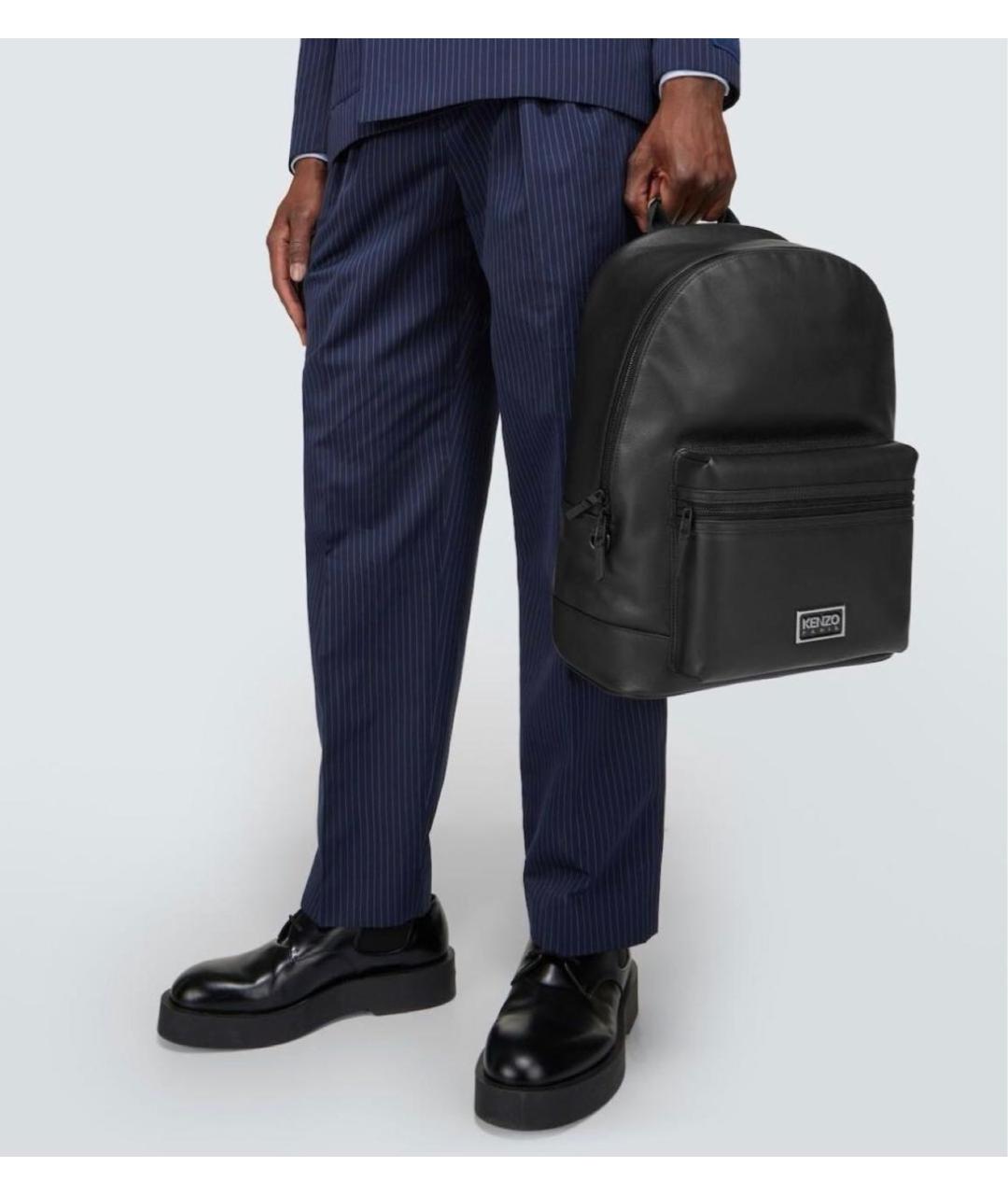 KENZO Черный кожаный рюкзак, фото 6