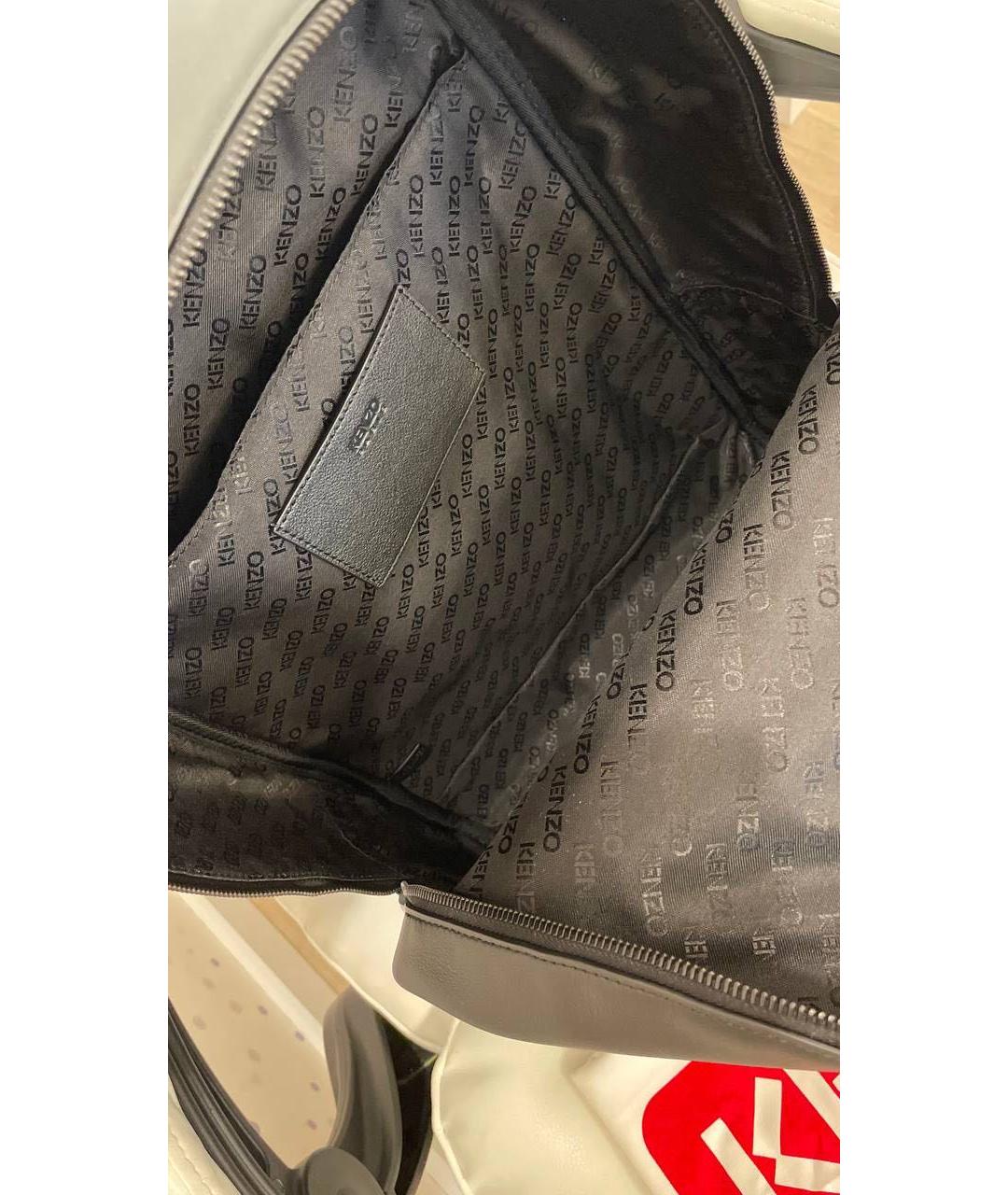 KENZO Черный кожаный рюкзак, фото 4