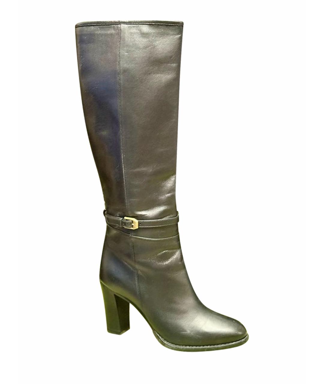 GUCCI Черные кожаные сапоги, фото 1