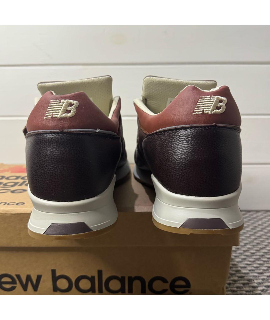 NEW BALANCE Коричневые кожаные низкие кроссовки / кеды, фото 4
