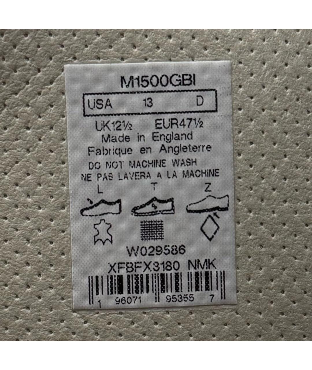 NEW BALANCE Коричневые кожаные низкие кроссовки / кеды, фото 6