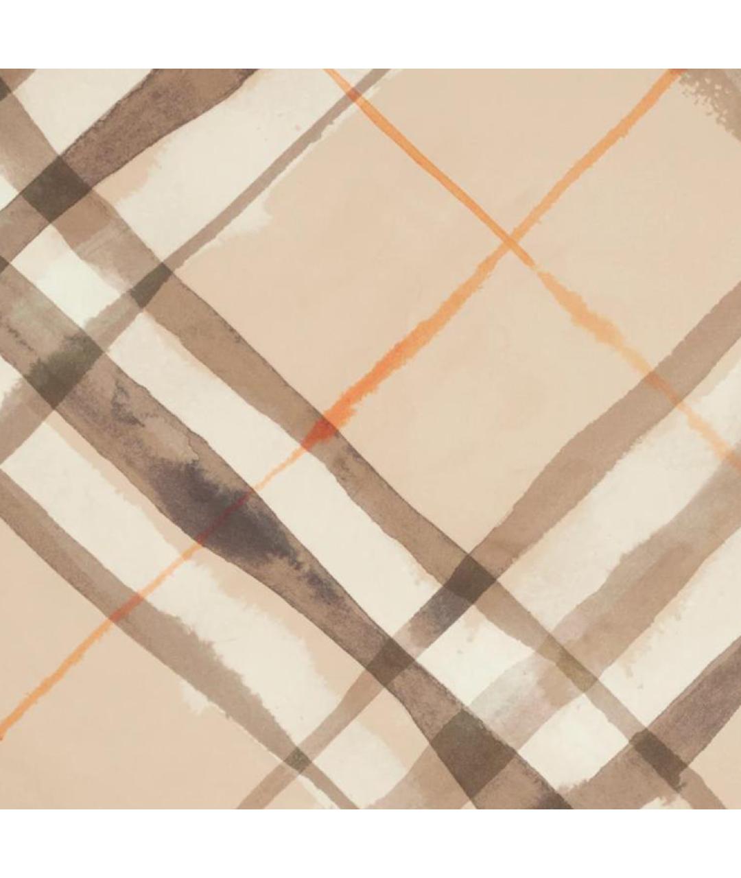 BURBERRY Коричневый шелковый шарф, фото 3