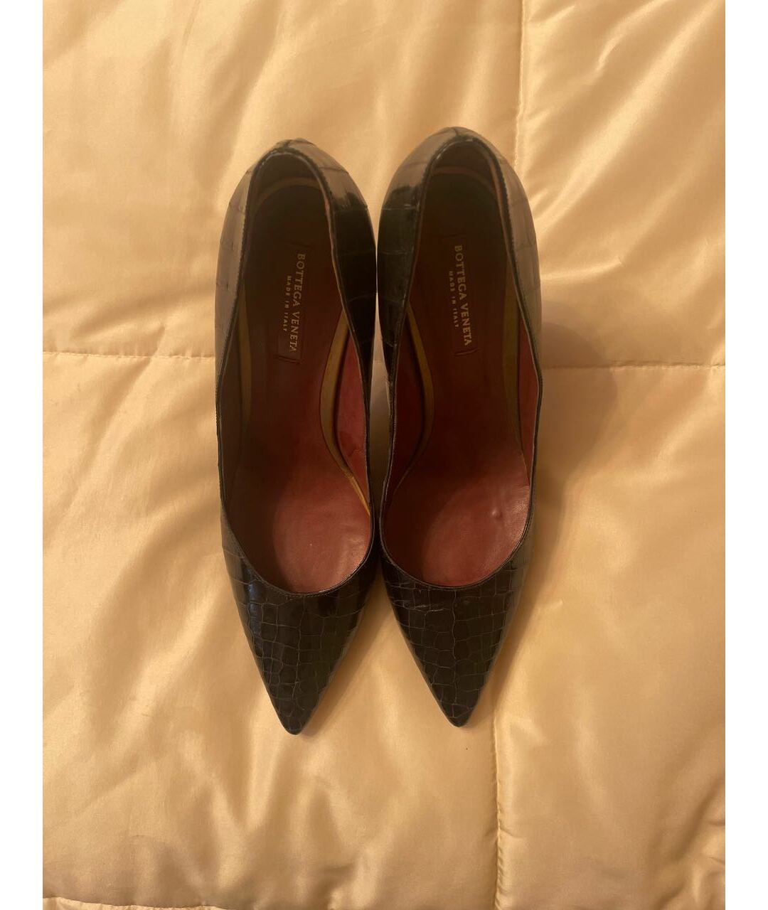 BOTTEGA VENETA Черные туфли из экзотической кожи, фото 2