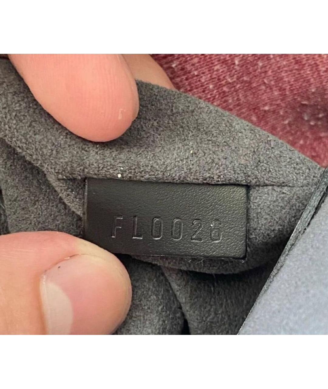 LOUIS VUITTON Черная кожаная сумка с короткими ручками, фото 5