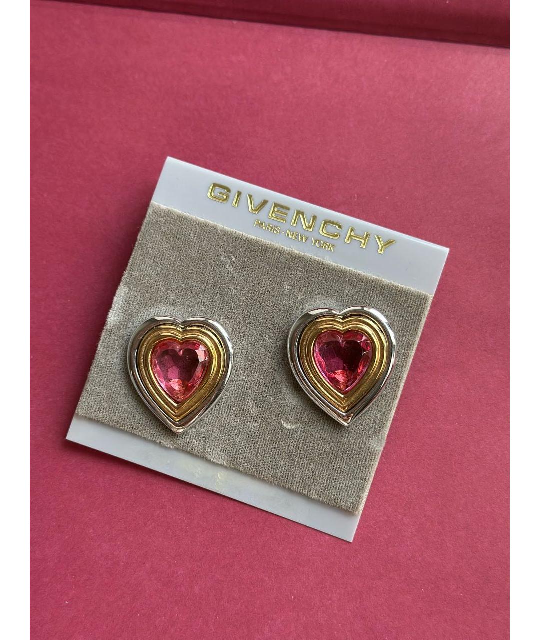 GIVENCHY Коралловые металлические серьги, фото 3