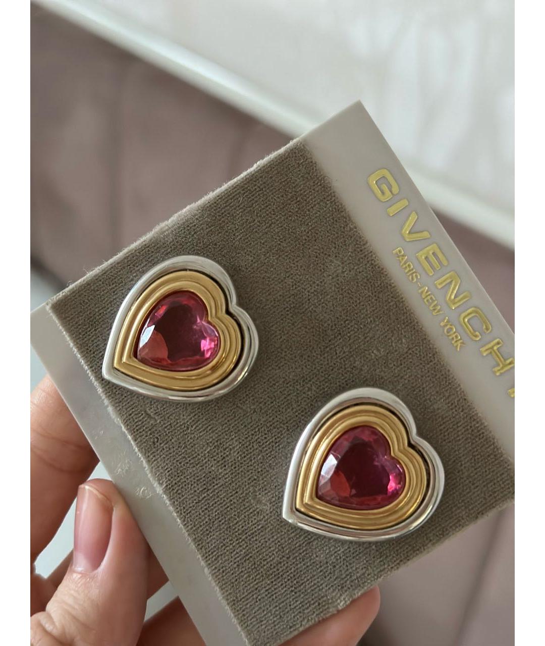 GIVENCHY Коралловые металлические серьги, фото 2