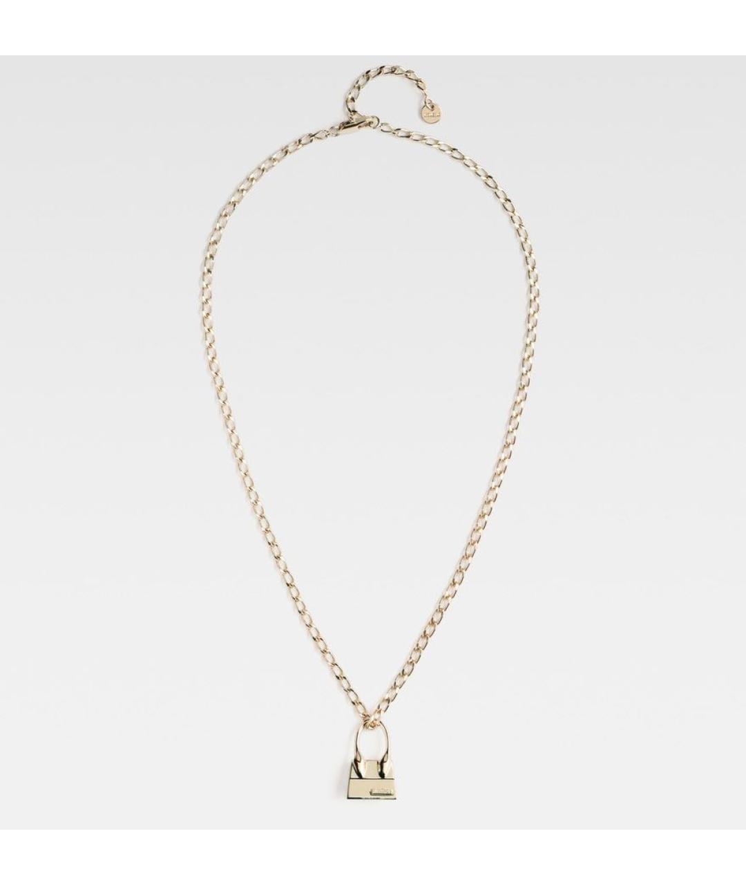 JACQUEMUS Золотое латунное колье, фото 7