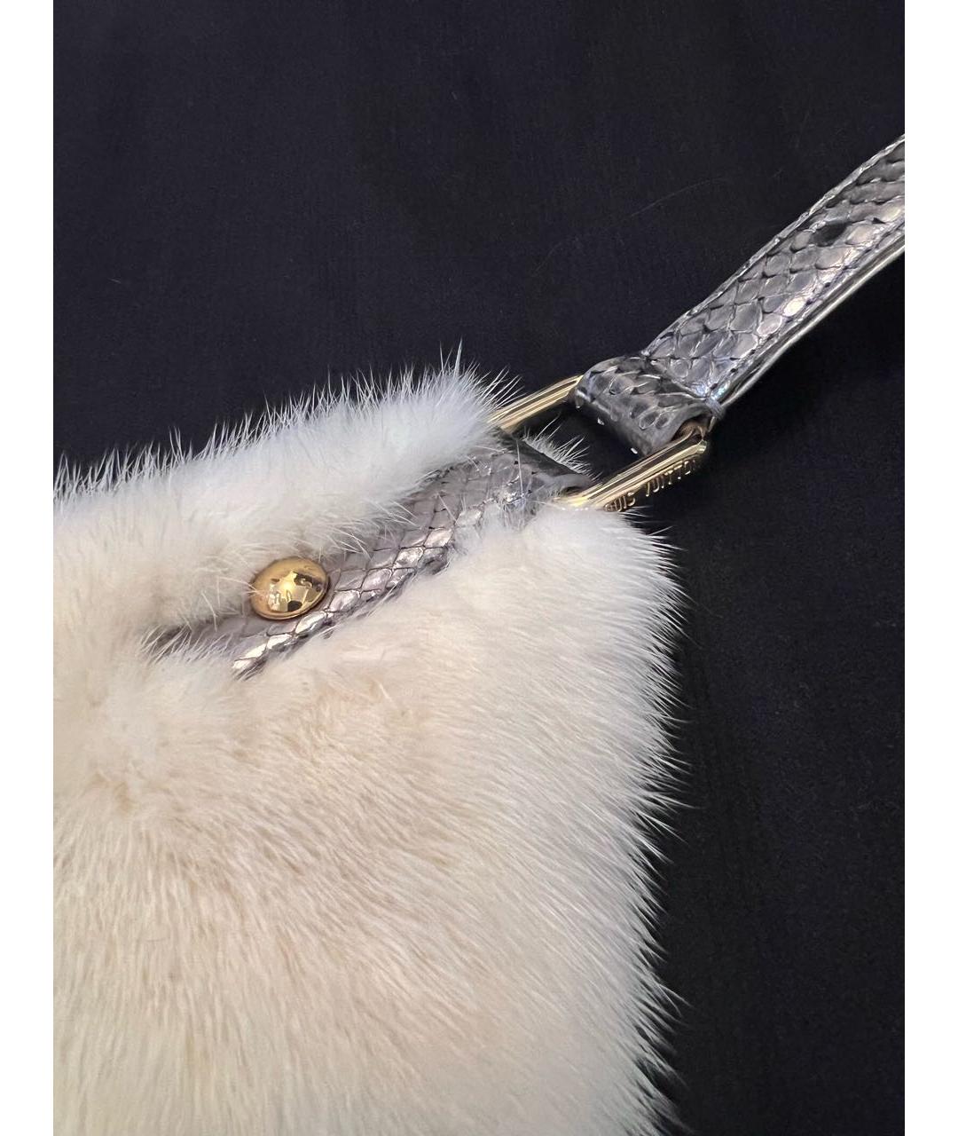 LOUIS VUITTON Белая меховая поясная сумка, фото 7