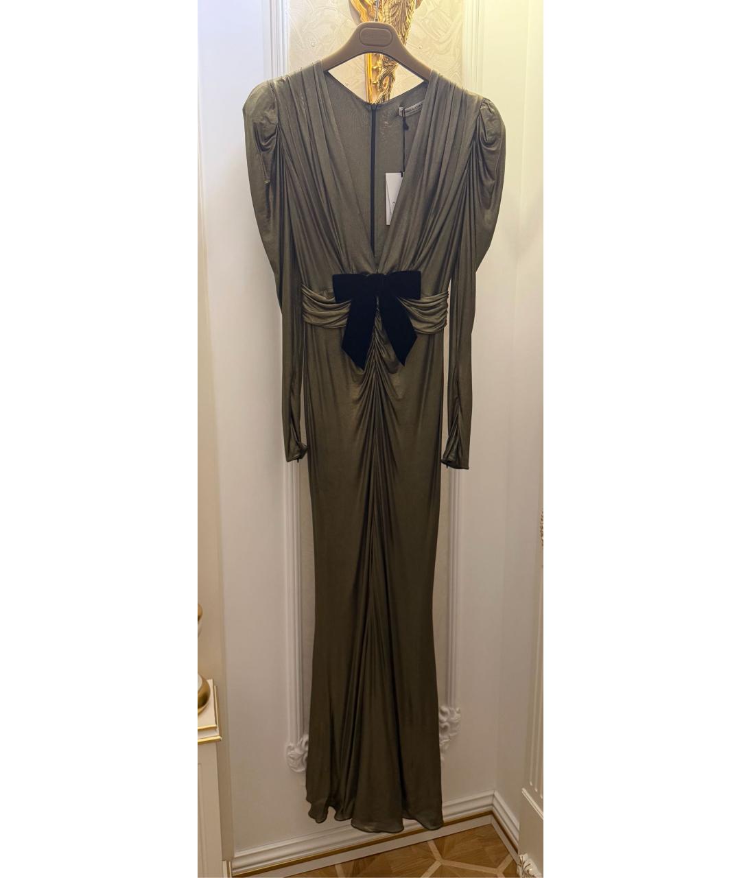 ALESSANDRA RICH Золотое вечернее платье, фото 5