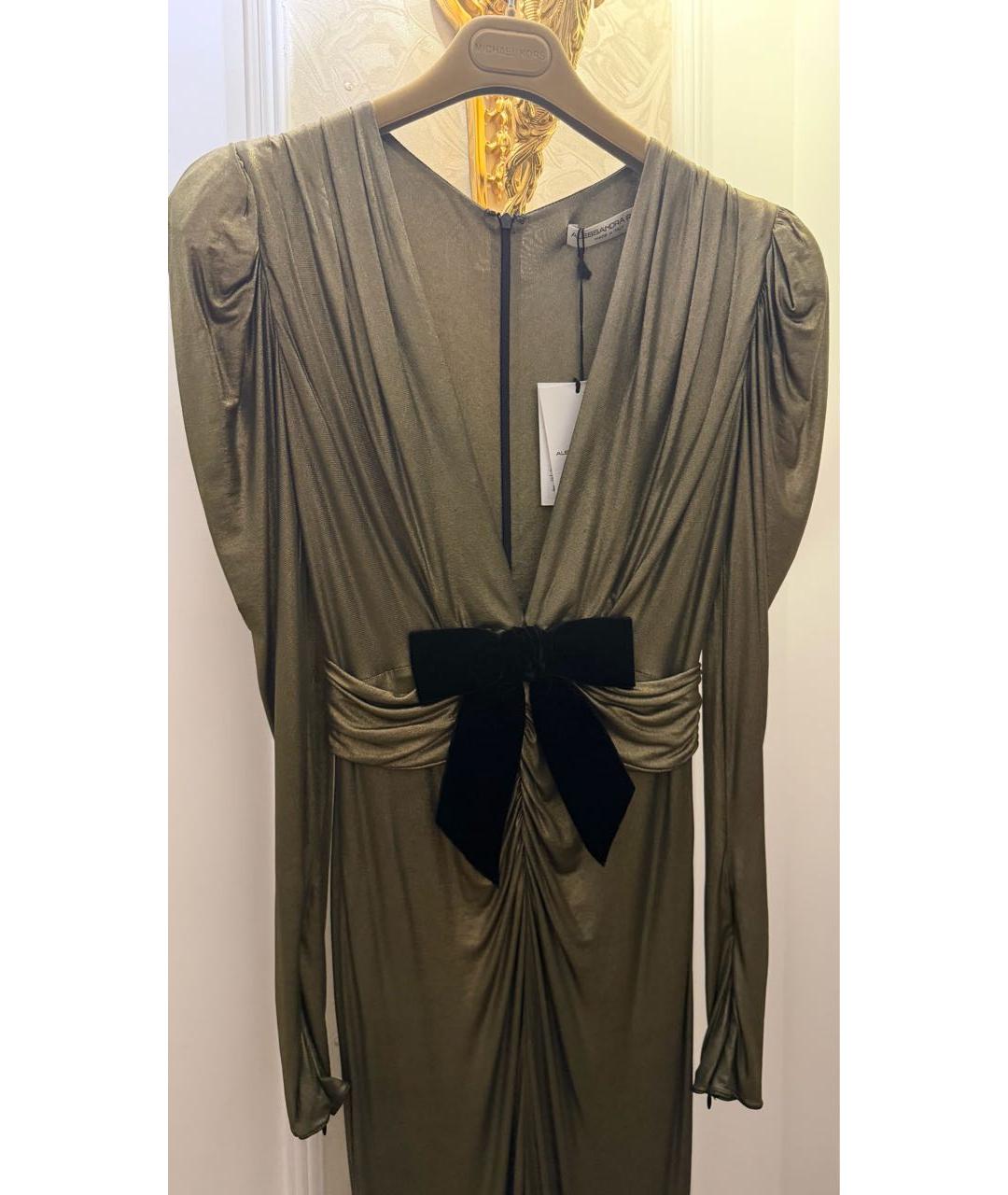 ALESSANDRA RICH Золотое вечернее платье, фото 2