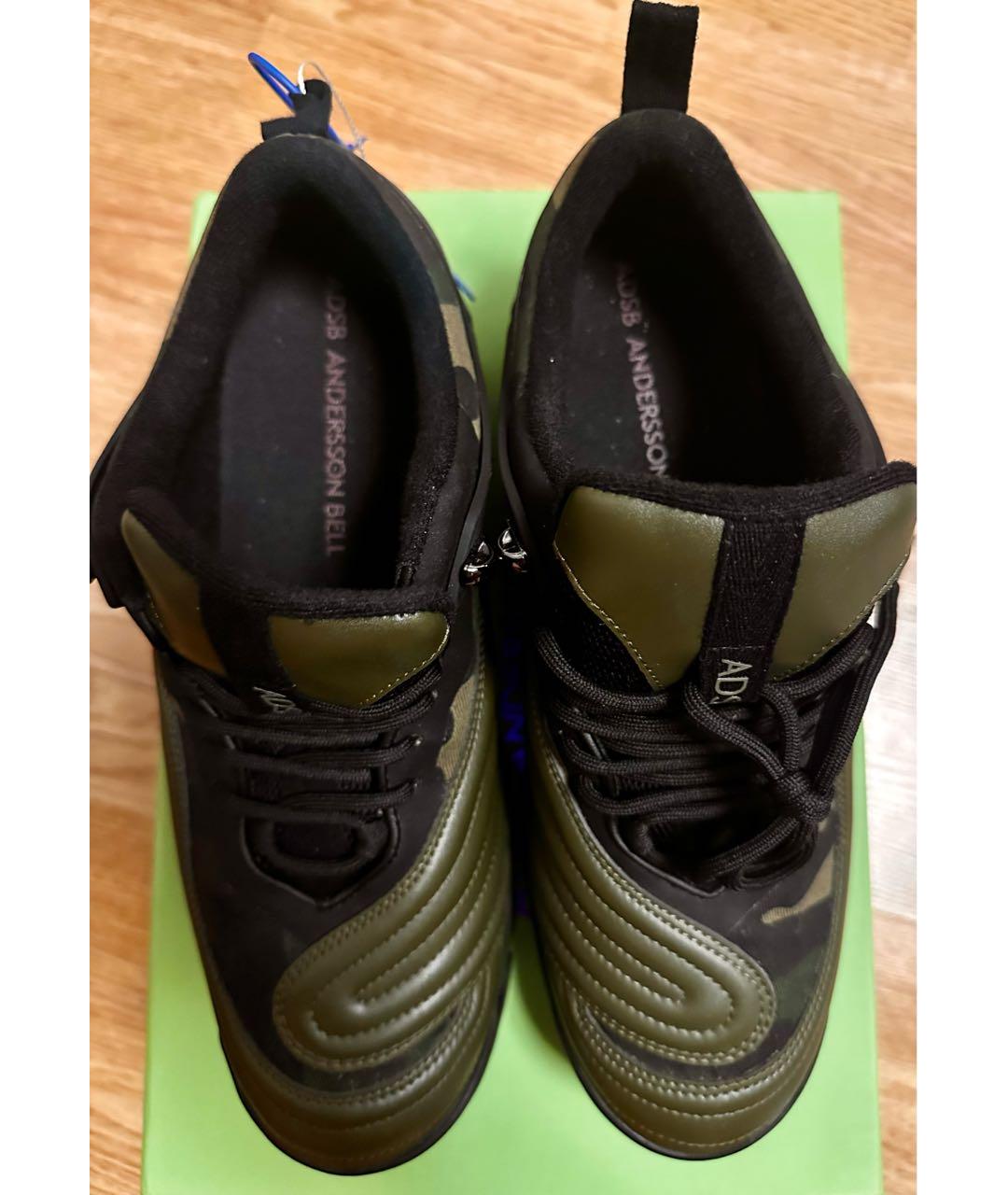 ANDERSSON BELL Хаки низкие кроссовки / кеды из искусственной кожи, фото 3