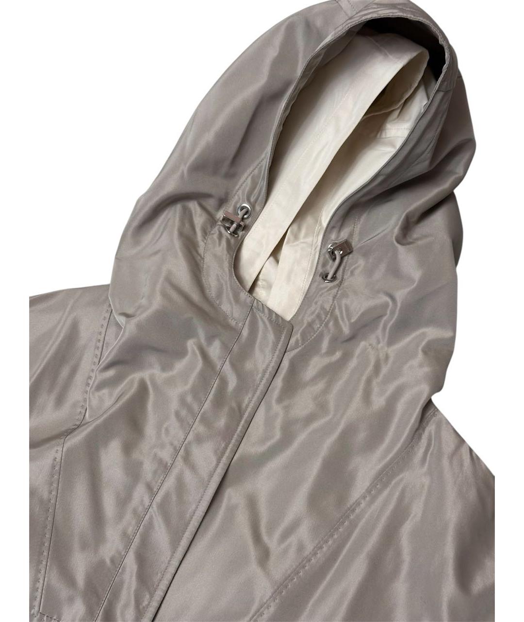 LORO PIANA Бежевый полиэстеровый тренч/плащ, фото 3