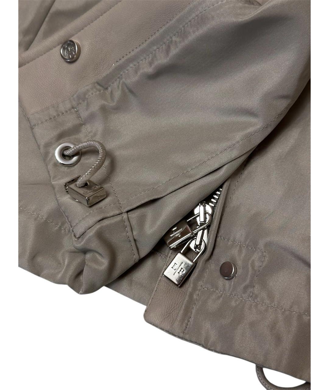 LORO PIANA Бежевый полиэстеровый тренч/плащ, фото 4