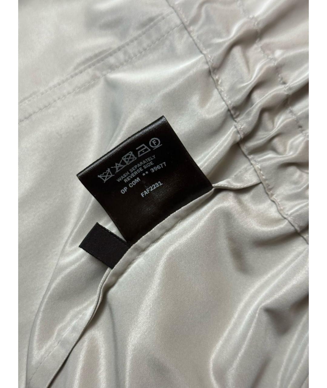 LORO PIANA Бежевый полиэстеровый тренч/плащ, фото 7