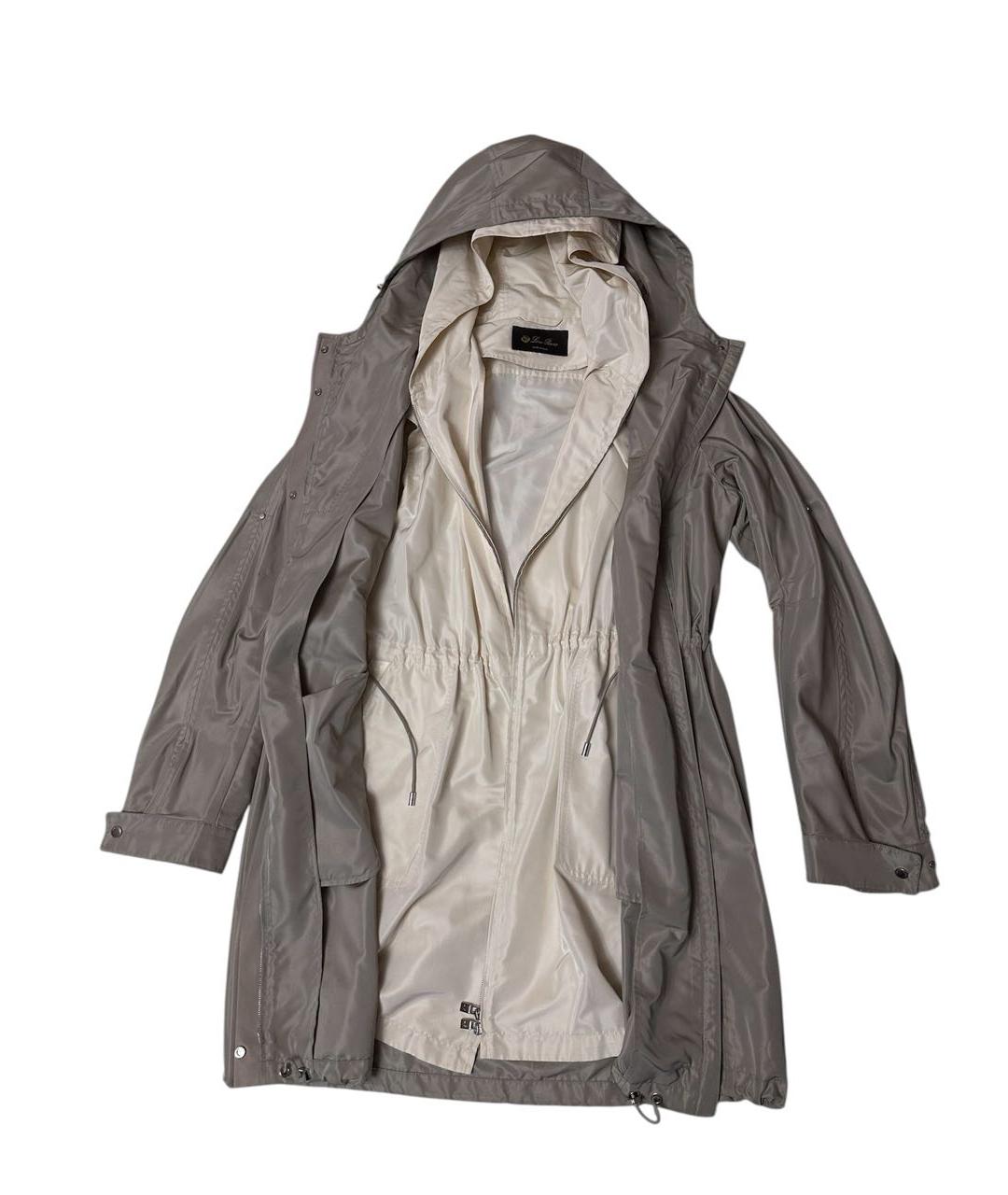 LORO PIANA Бежевый полиэстеровый тренч/плащ, фото 1