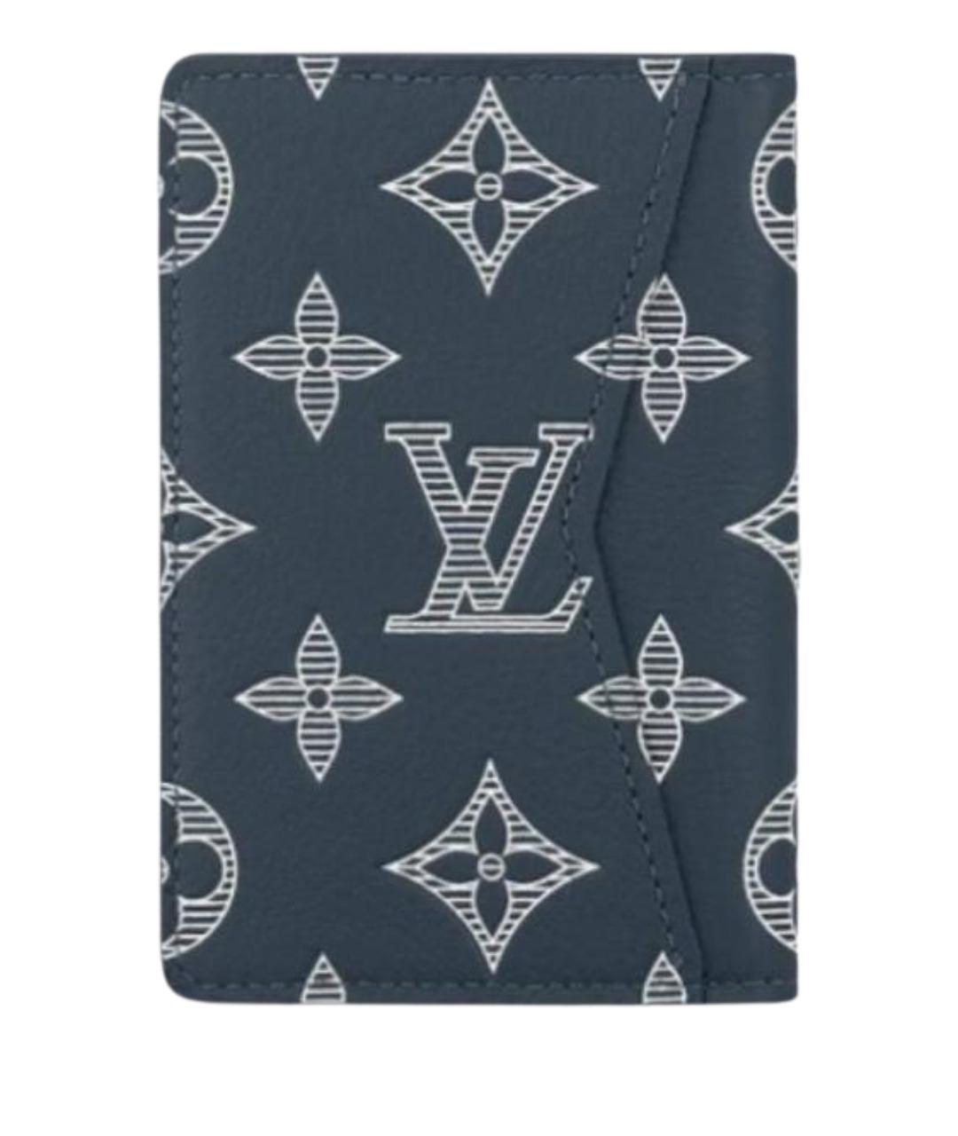 LOUIS VUITTON Темно-синий кожаный кардхолдер, фото 1