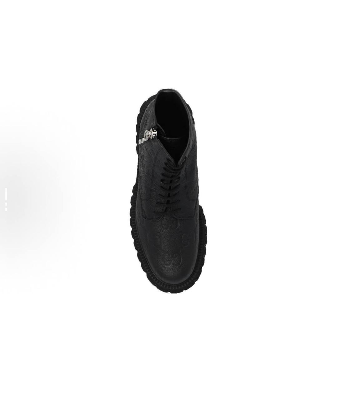 GUCCI Черные кожаные высокие ботинки, фото 3