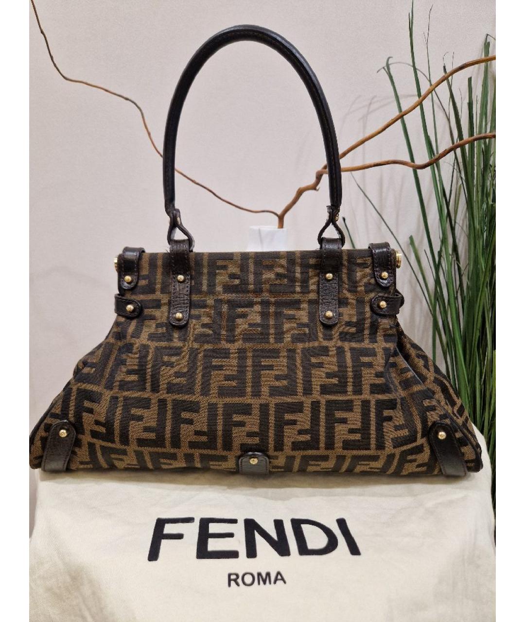 FENDI Мульти тканевая сумка с короткими ручками, фото 3