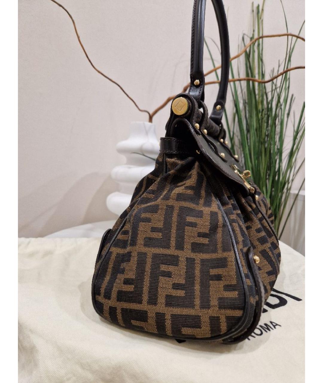 FENDI Мульти тканевая сумка с короткими ручками, фото 2