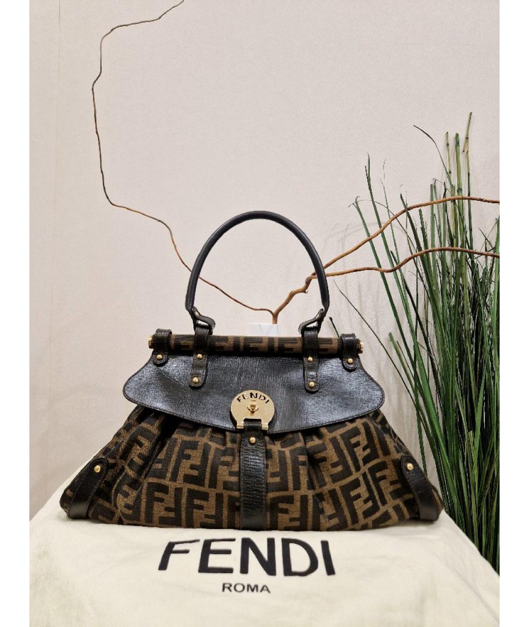 FENDI Мульти тканевая сумка с короткими ручками, фото 10