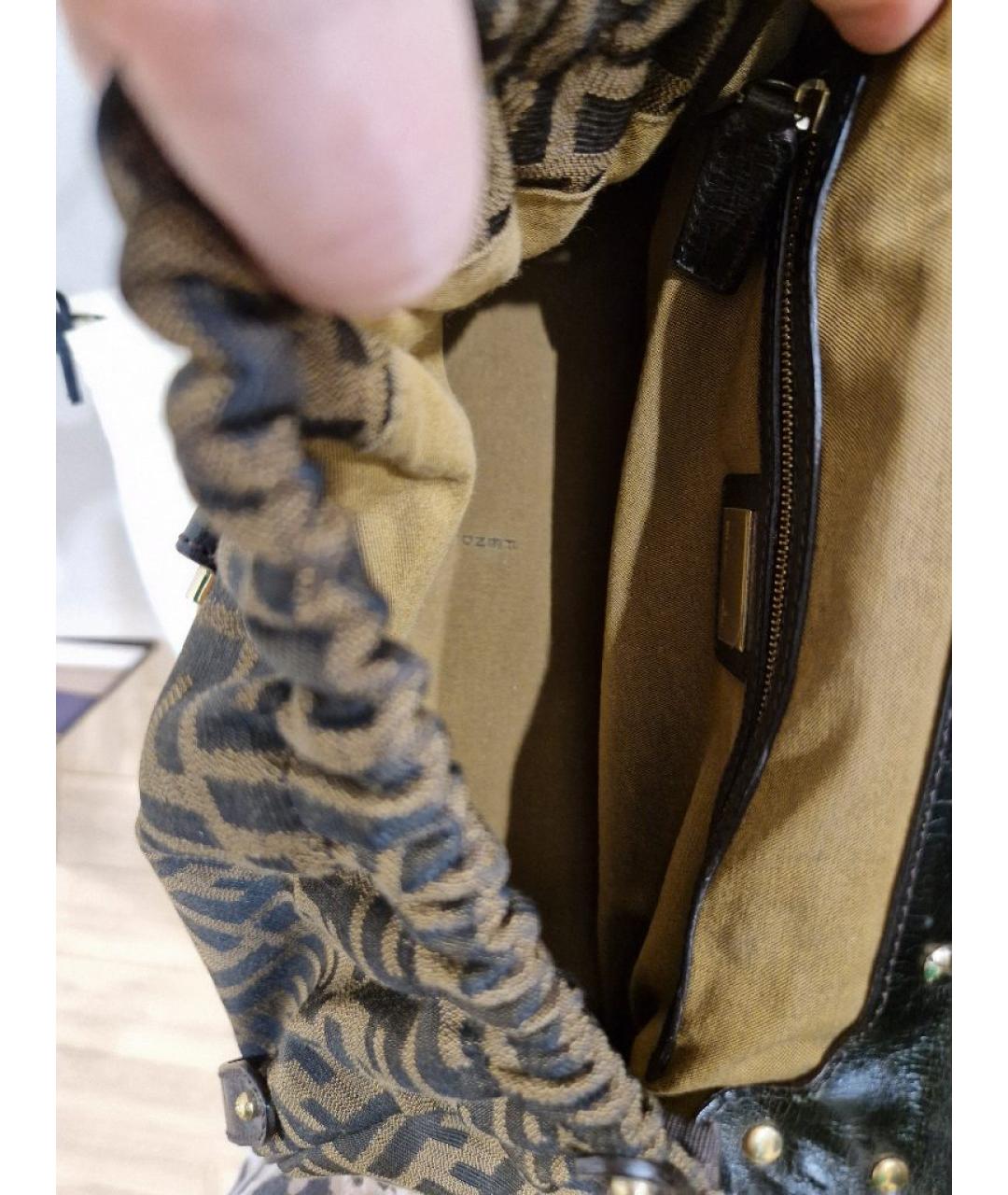 FENDI Мульти тканевая сумка с короткими ручками, фото 4