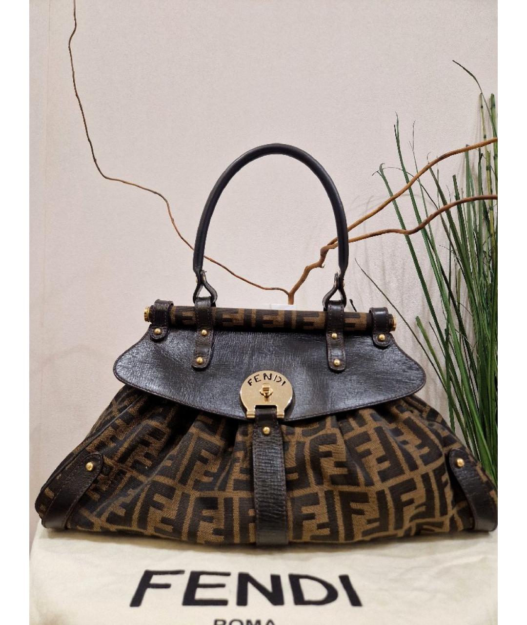 FENDI Мульти тканевая сумка с короткими ручками, фото 9