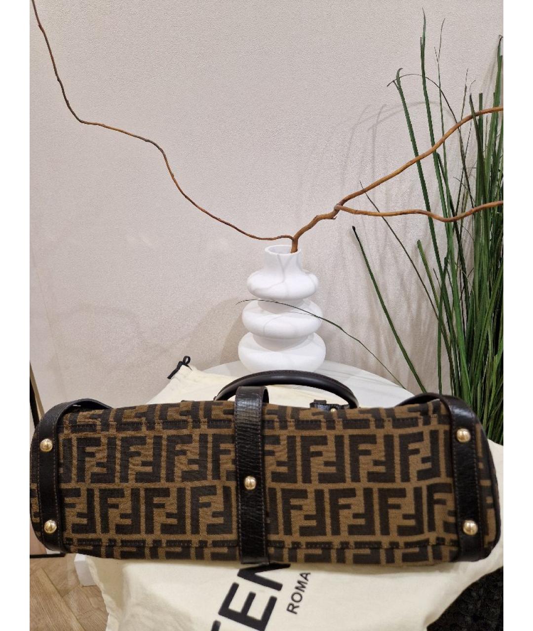 FENDI Мульти тканевая сумка с короткими ручками, фото 6