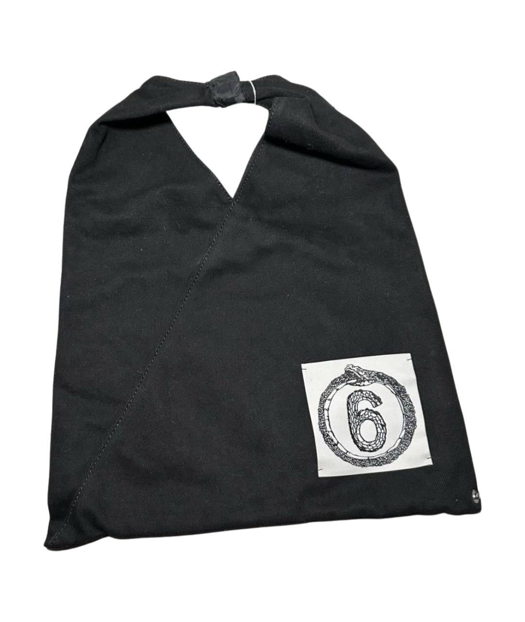 MM6 MAISON MARGIELA Черная тканевая сумка тоут, фото 1