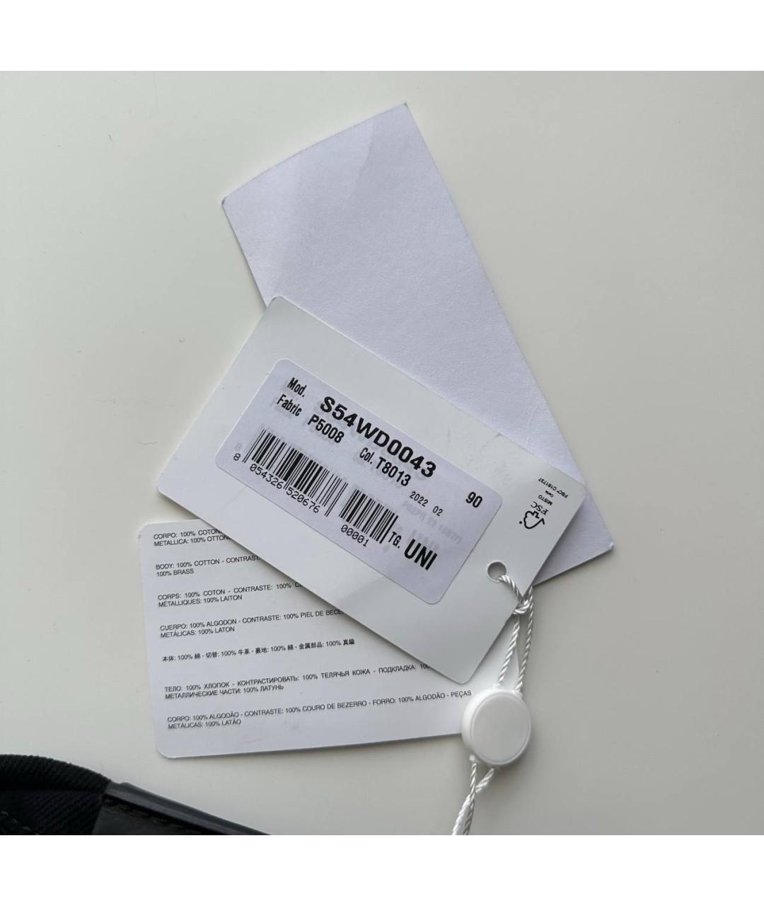 MM6 MAISON MARGIELA Черная тканевая сумка тоут, фото 7