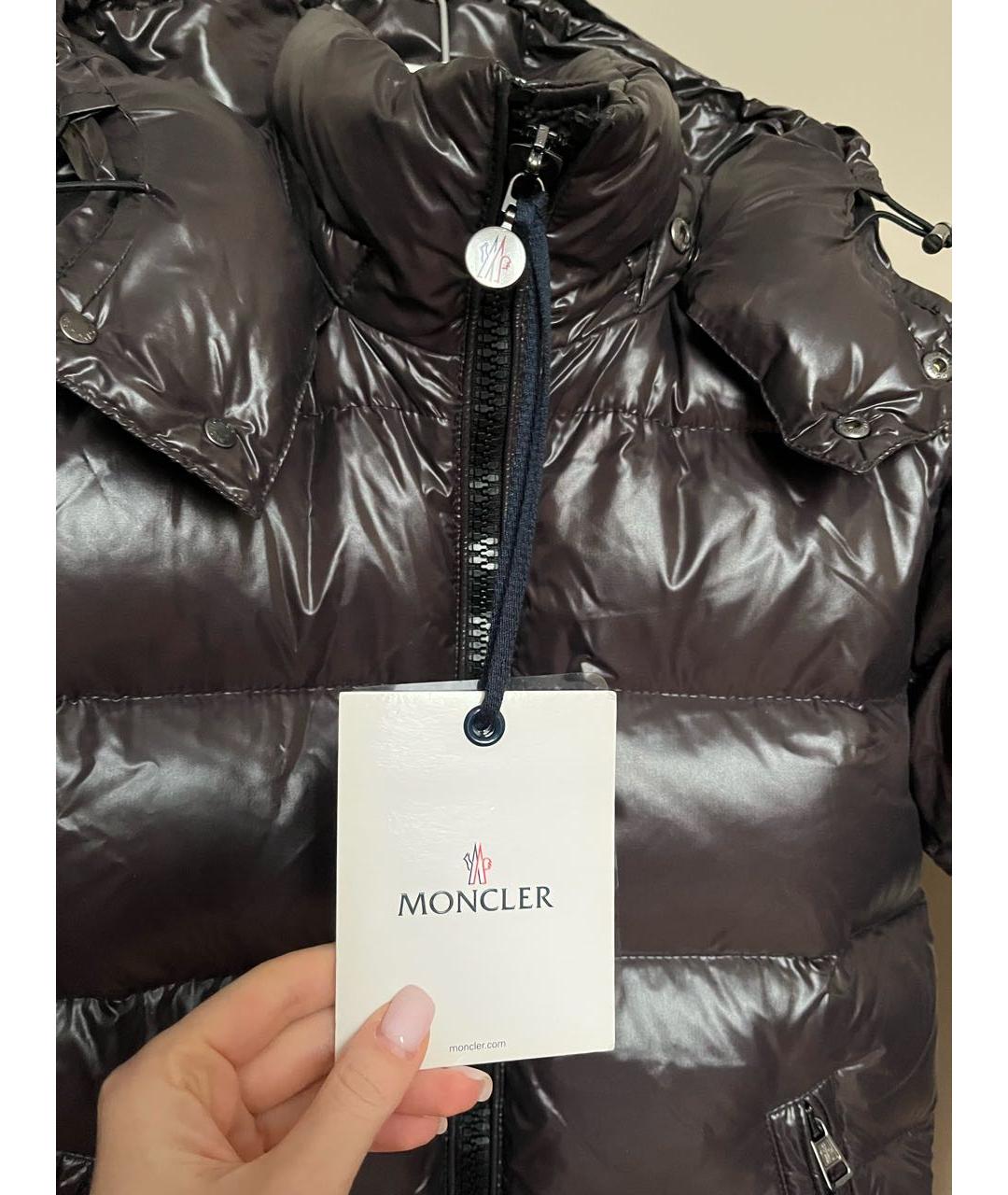 MONCLER Коричневый пуховик, фото 8
