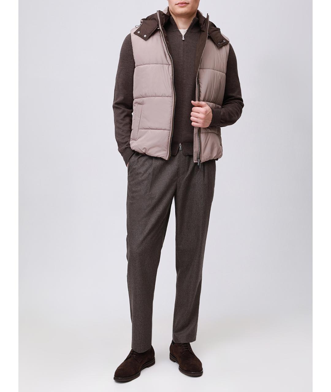 CAPOBIANCO Коричневый жилет, фото 2