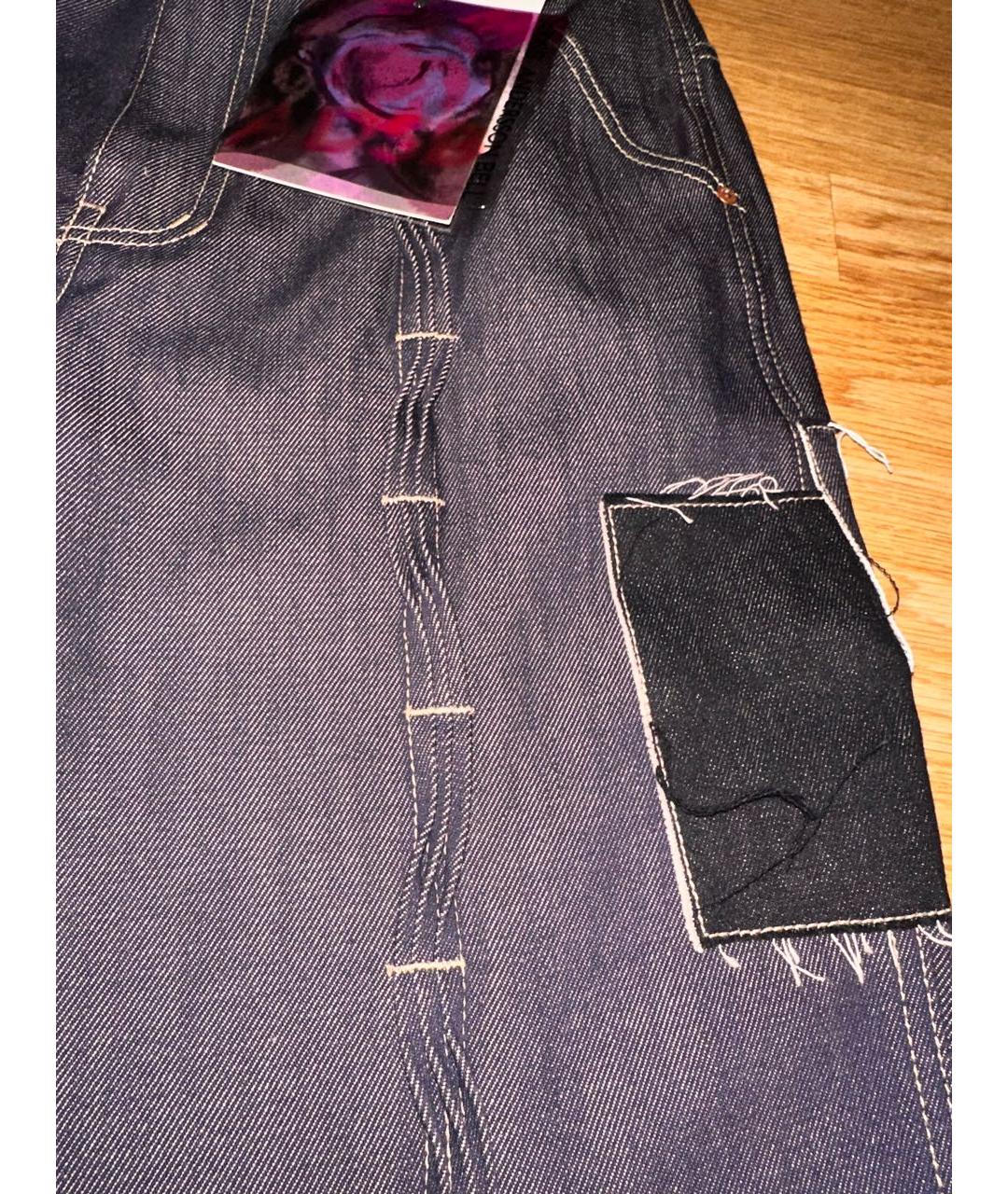 ANDERSSON BELL Антрацитовые хлопко-полиэстеровые прямые джинсы, фото 6