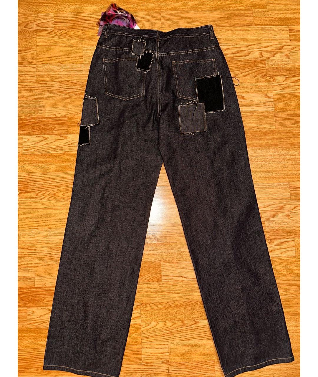 ANDERSSON BELL Антрацитовые хлопко-полиэстеровые прямые джинсы, фото 2