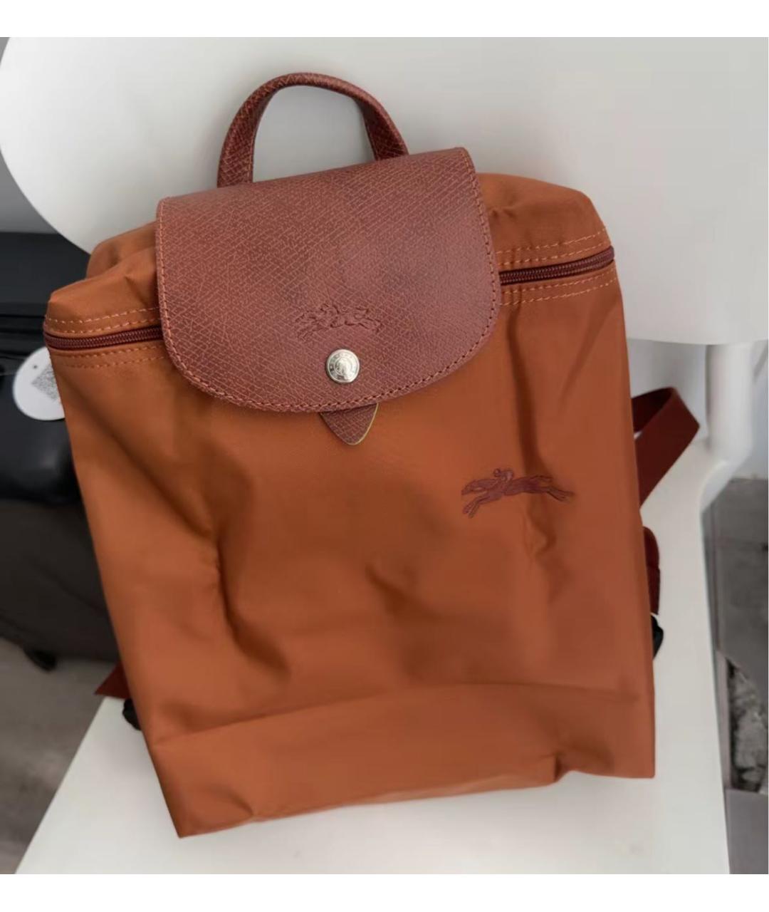 LONGCHAMP Коричневый тканевый рюкзак, фото 5