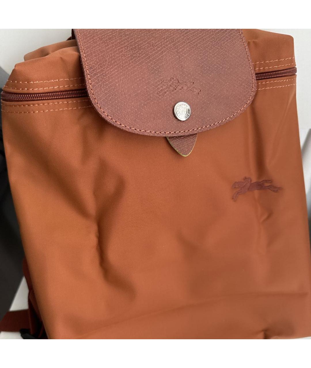 LONGCHAMP Коричневый тканевый рюкзак, фото 6