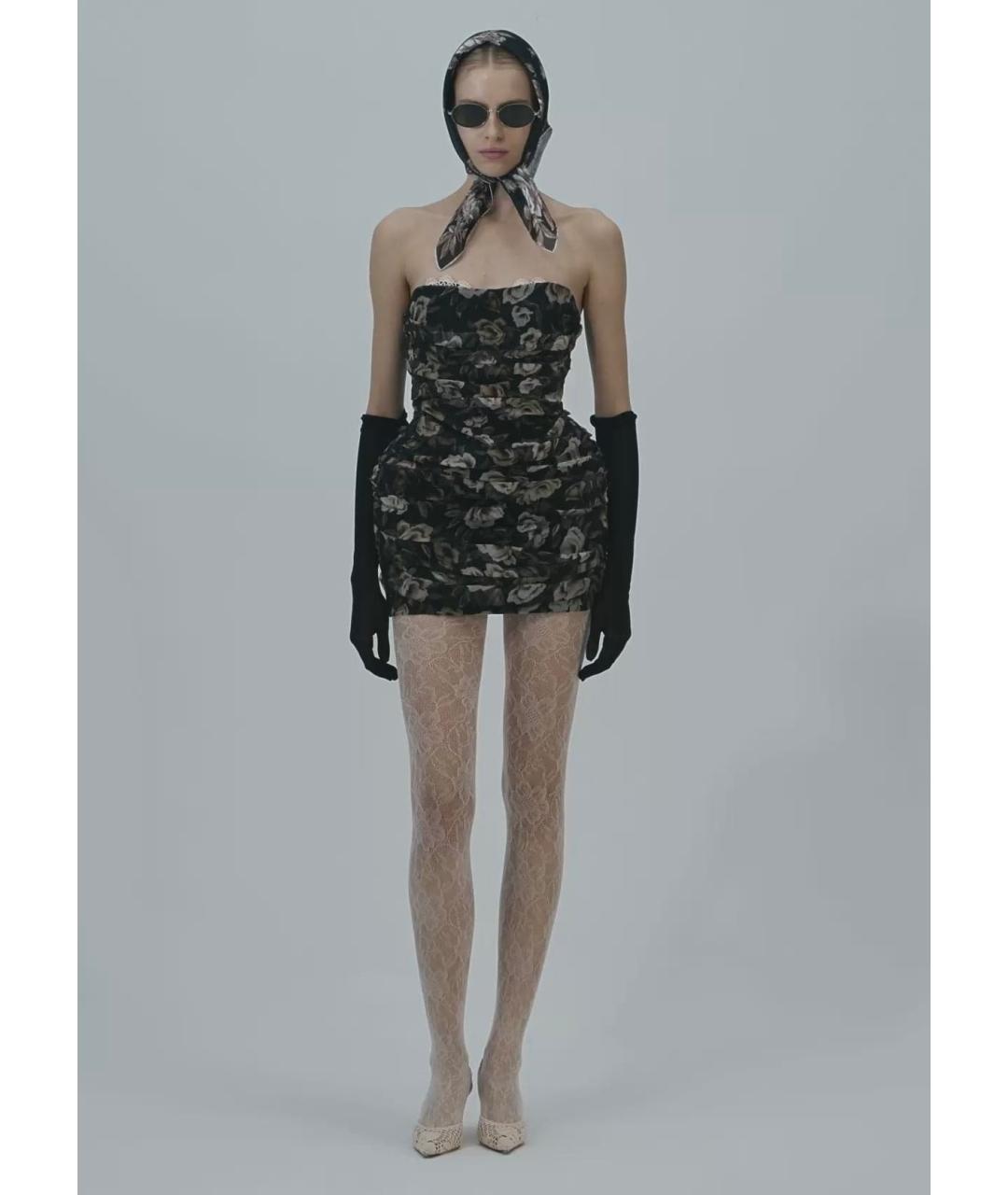 MAGDA BUTRYM Черное шелковое коктейльное платье, фото 5