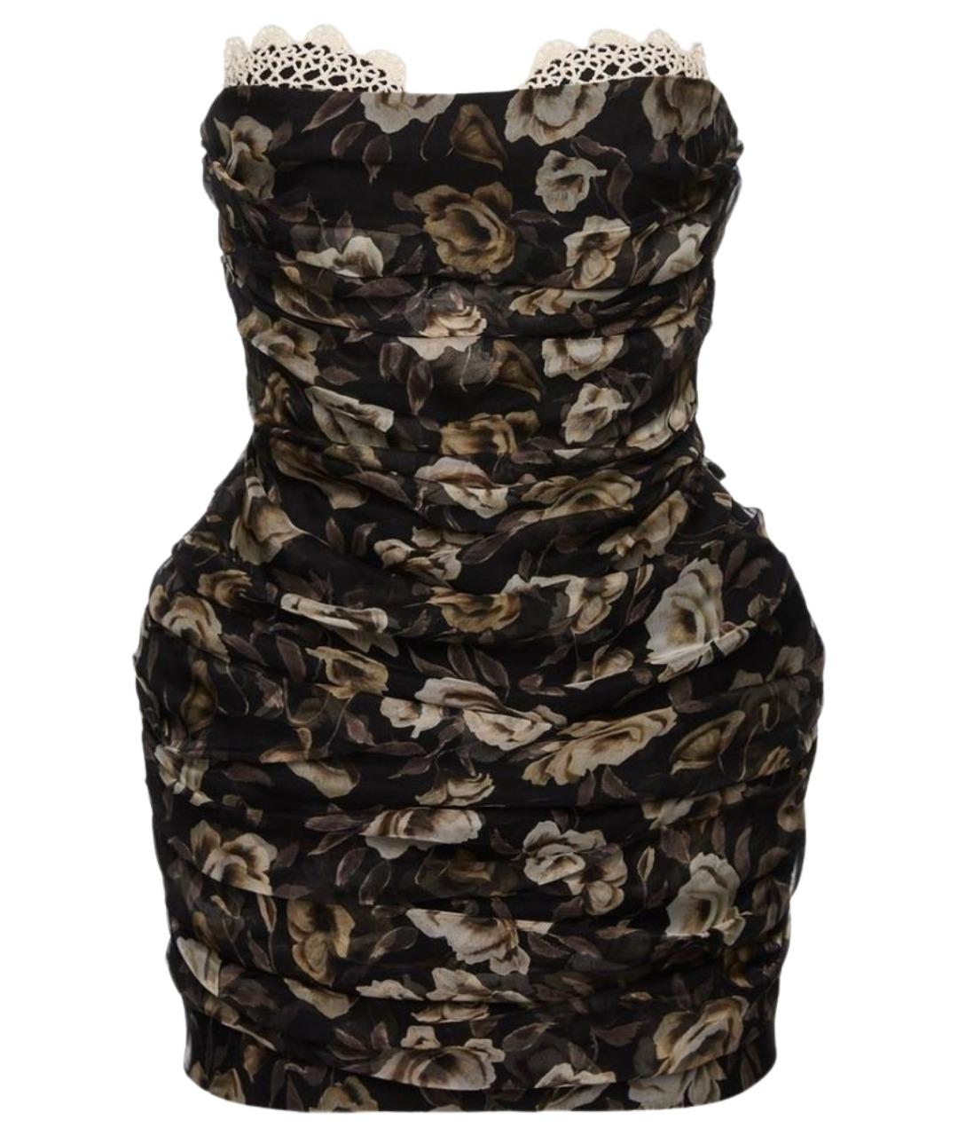 MAGDA BUTRYM Черное шелковое коктейльное платье, фото 1