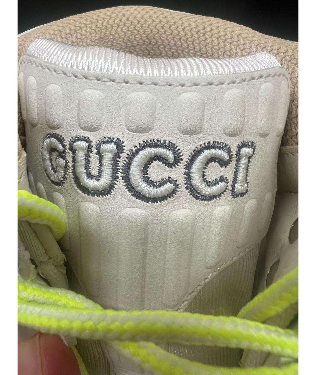 GUCCI Бежевые кожаные ботинки, фото 5