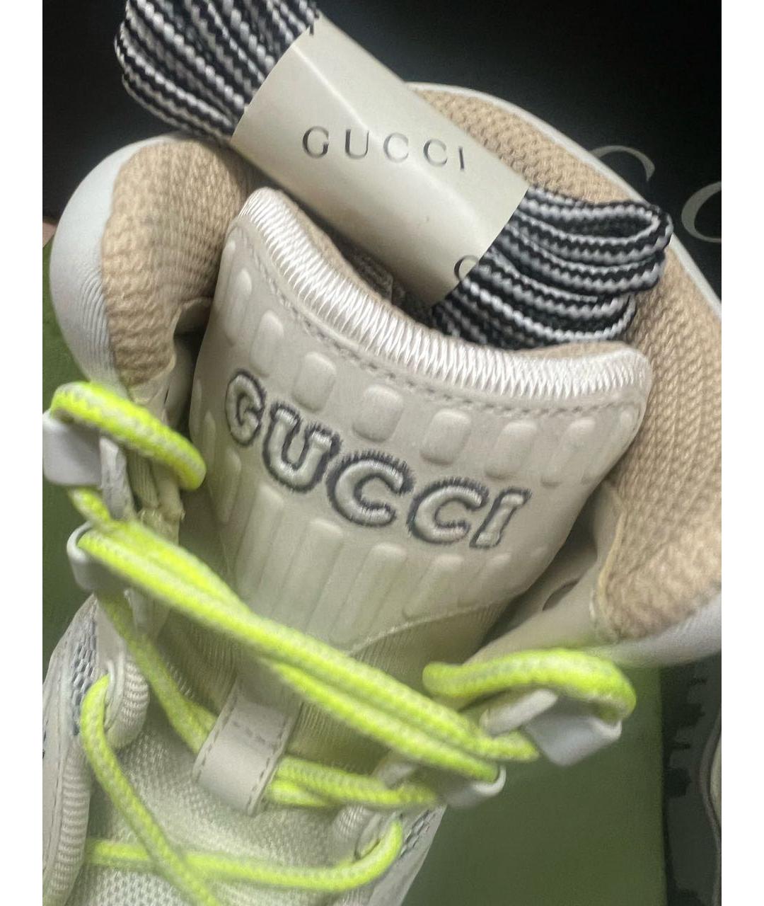 GUCCI Бежевые кожаные ботинки, фото 7