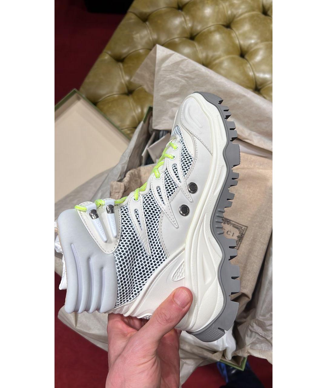 GUCCI Бежевые кожаные ботинки, фото 8