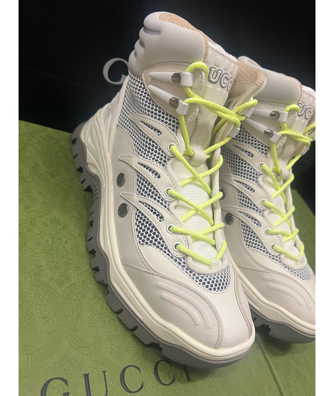 GUCCI Бежевые кожаные ботинки, фото 2