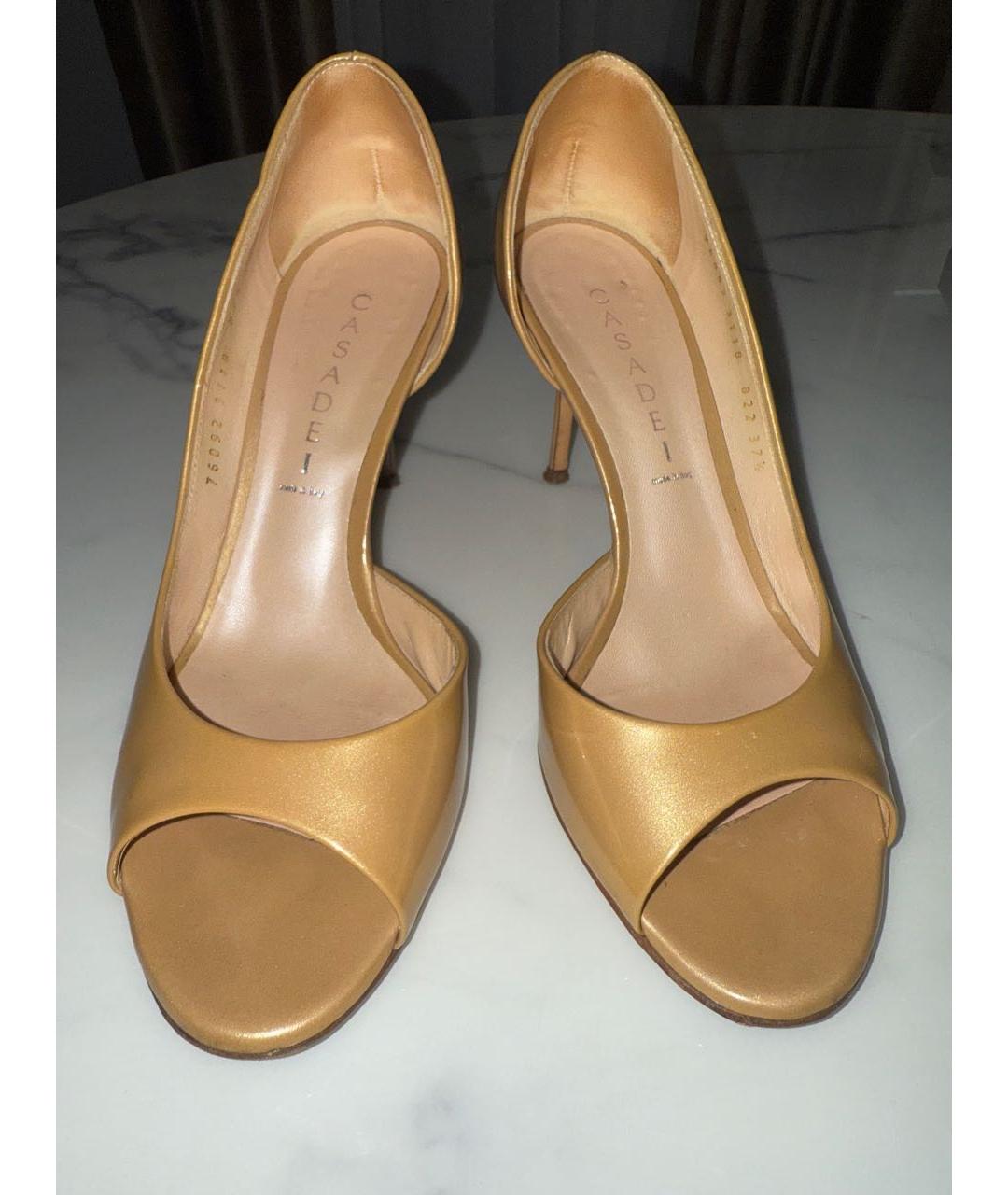CASADEI Бежевые туфли из лакированной кожи, фото 2