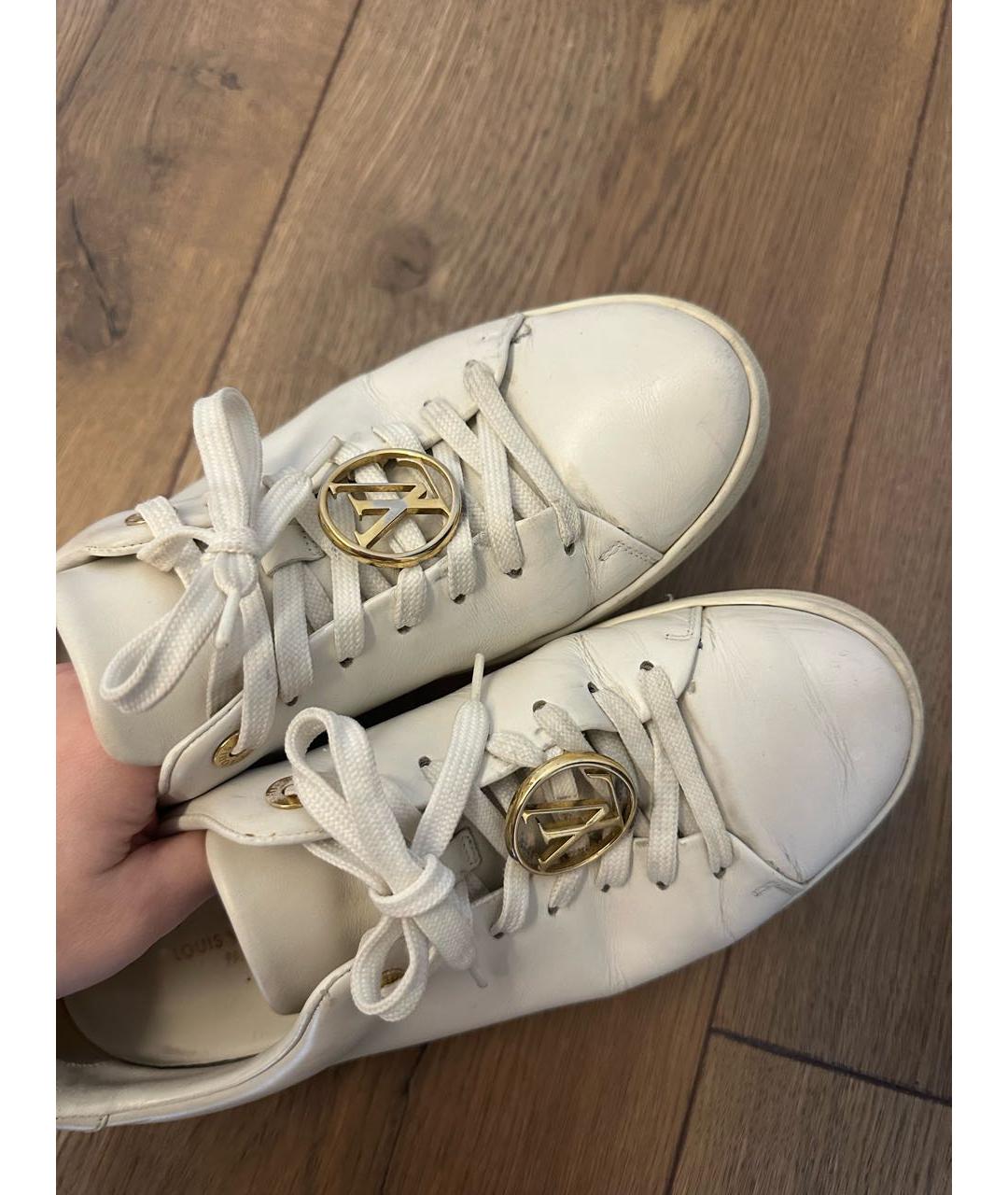 LOUIS VUITTON Белые кожаные кеды, фото 2