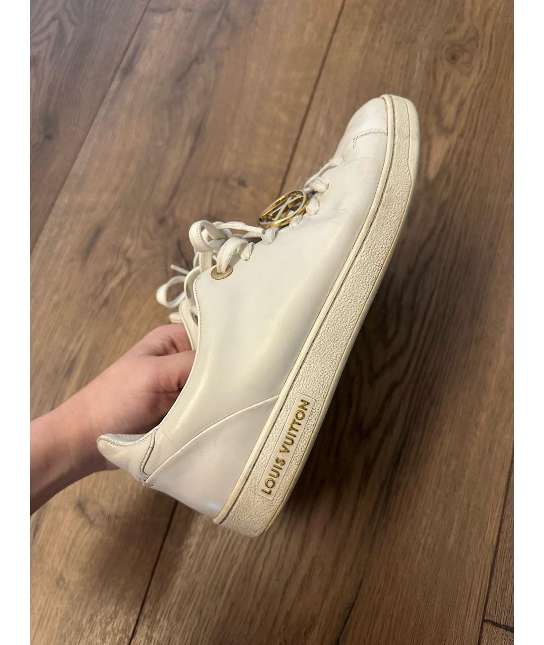 LOUIS VUITTON Белые кожаные кеды, фото 9