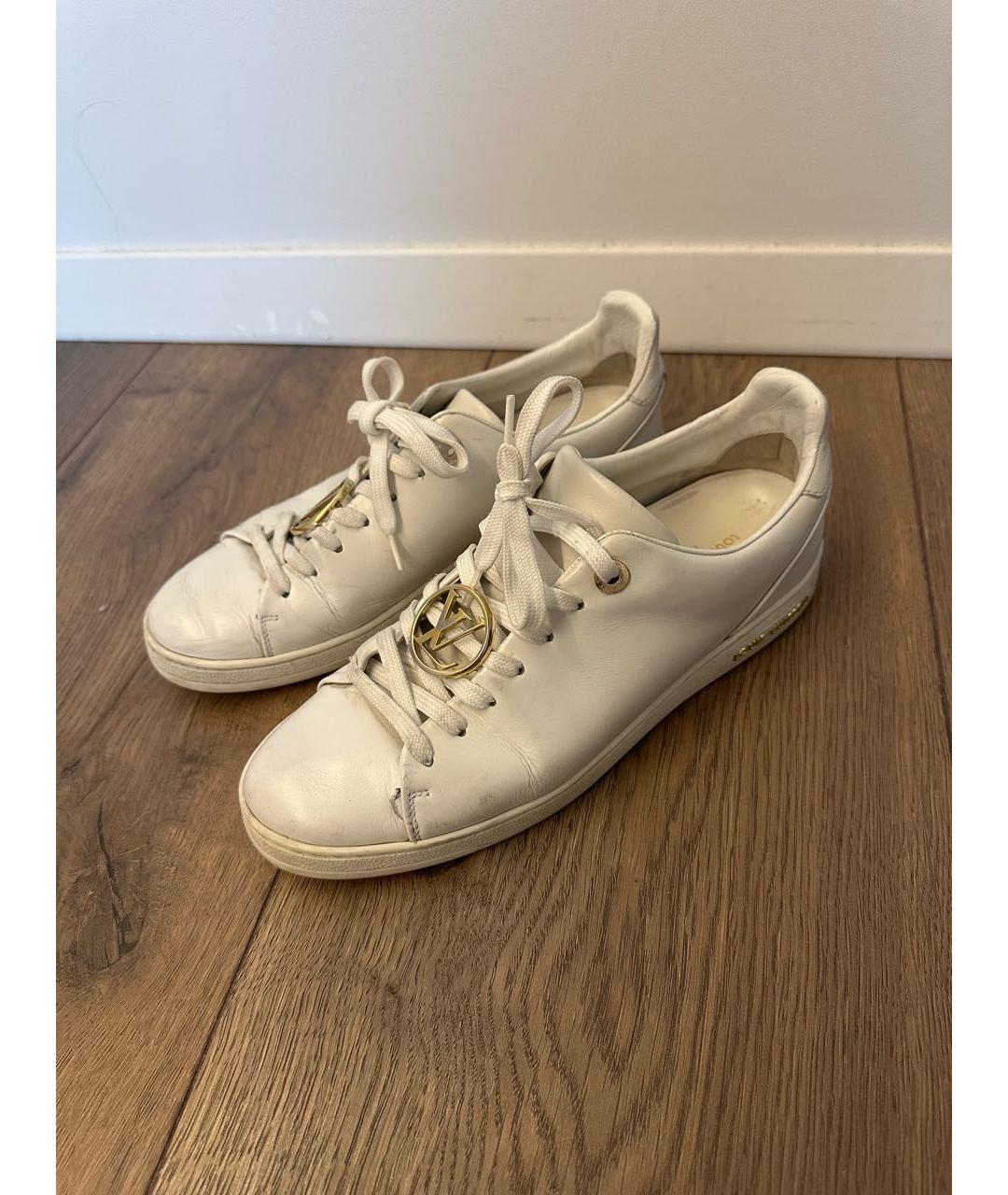 LOUIS VUITTON Белые кожаные кеды, фото 3