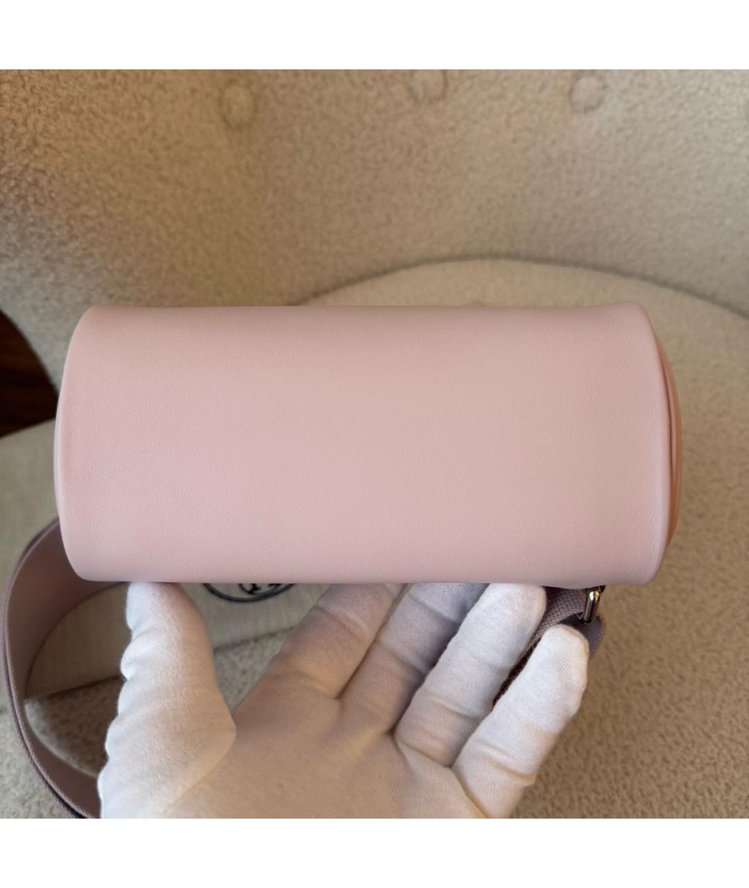 HERMES Розовая кожаная сумка через плечо, фото 5