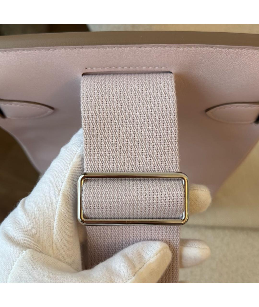 HERMES Розовая кожаная сумка через плечо, фото 4