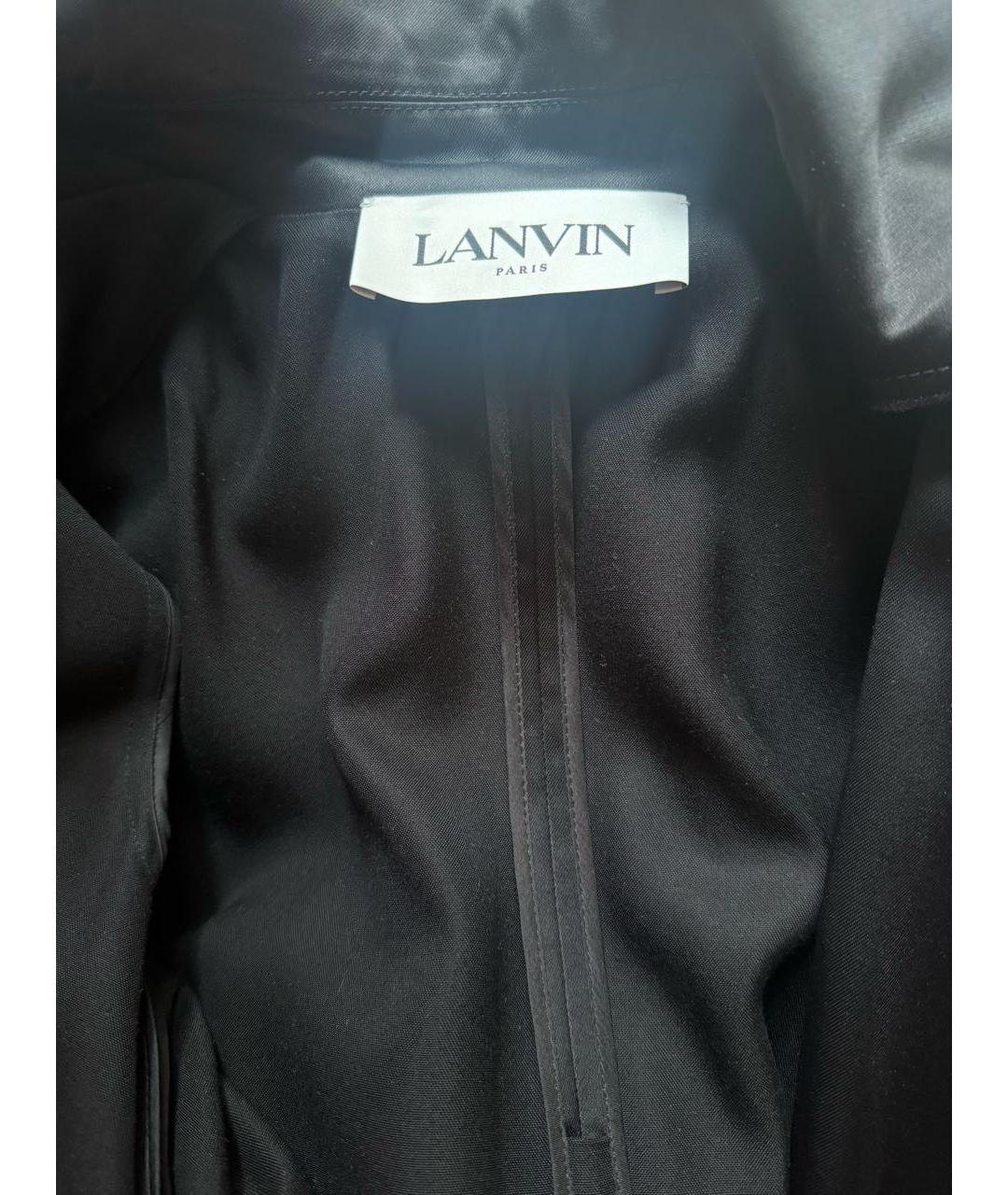 LANVIN Черный вискозный тренч/плащ, фото 3