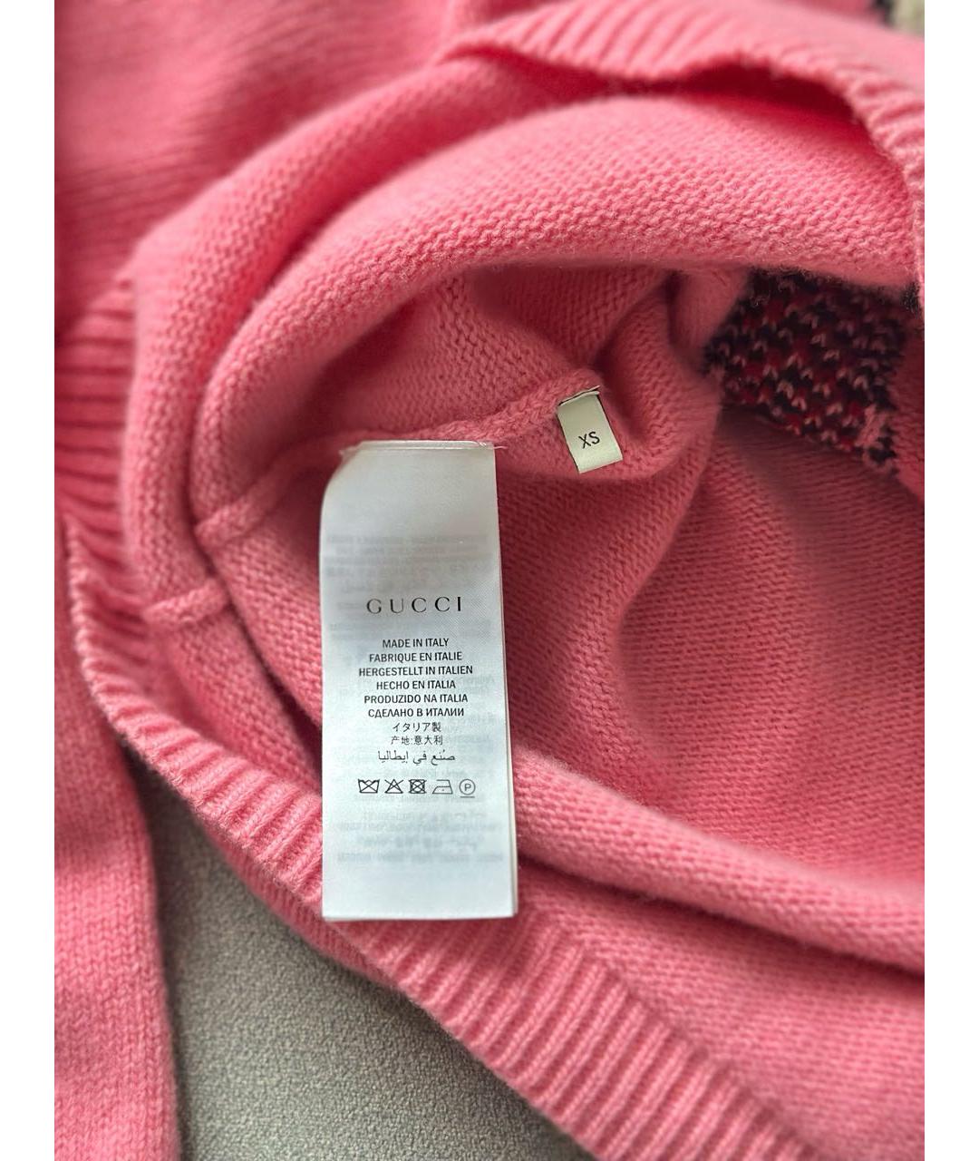 GUCCI Розовый шерстяной джемпер / свитер, фото 5