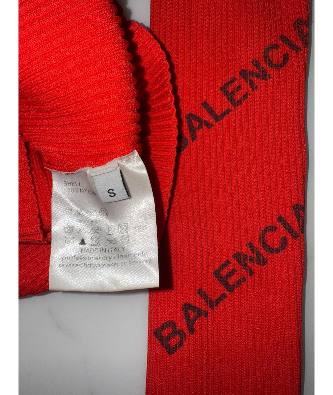 BALENCIAGA Красная полиамидовая водолазка, фото 3